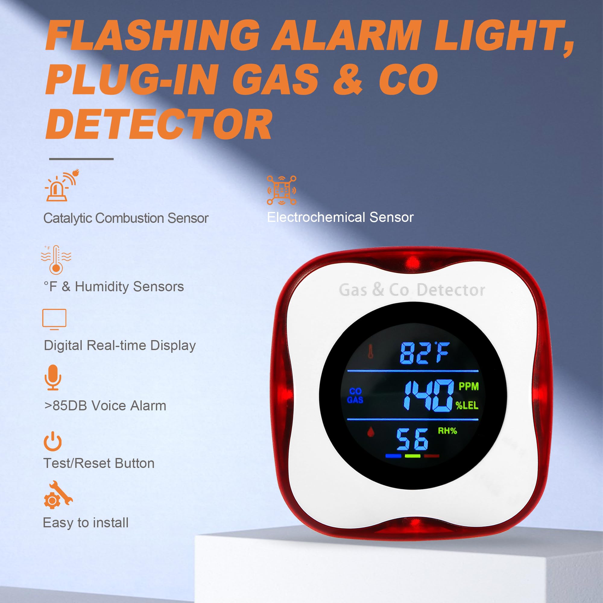 Co Detector Plug - جهاز كشف الغاز وثاني أكسيد الكربون