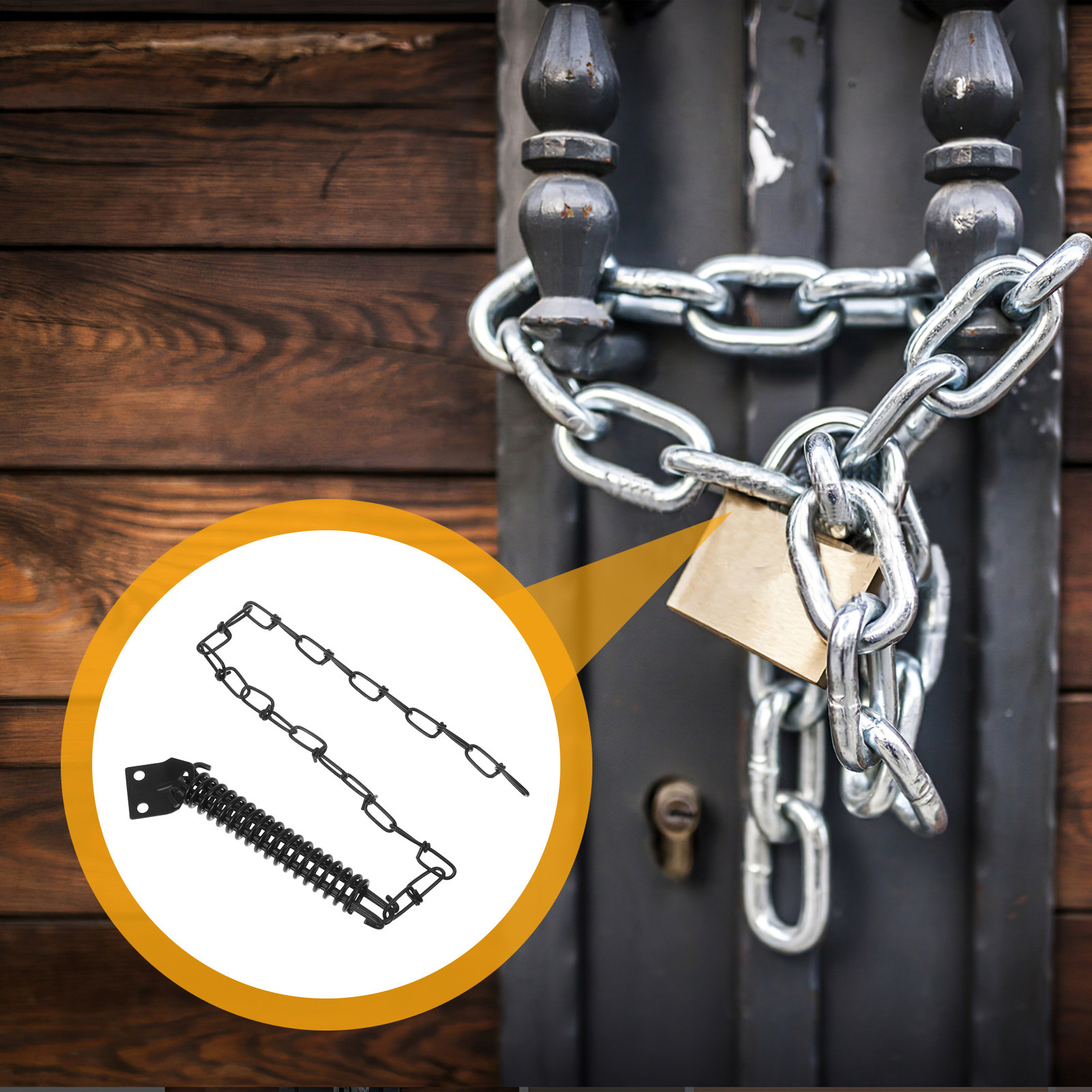 1 مجموعة سلسلة باب حديدية مقاو - مراجعة Security Chain Door وسعره