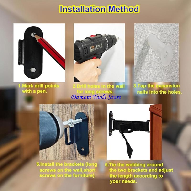 57BE مثبتات تثبيت على الحائط غ - مراجعة Earthquake Anchor Strap وسعره